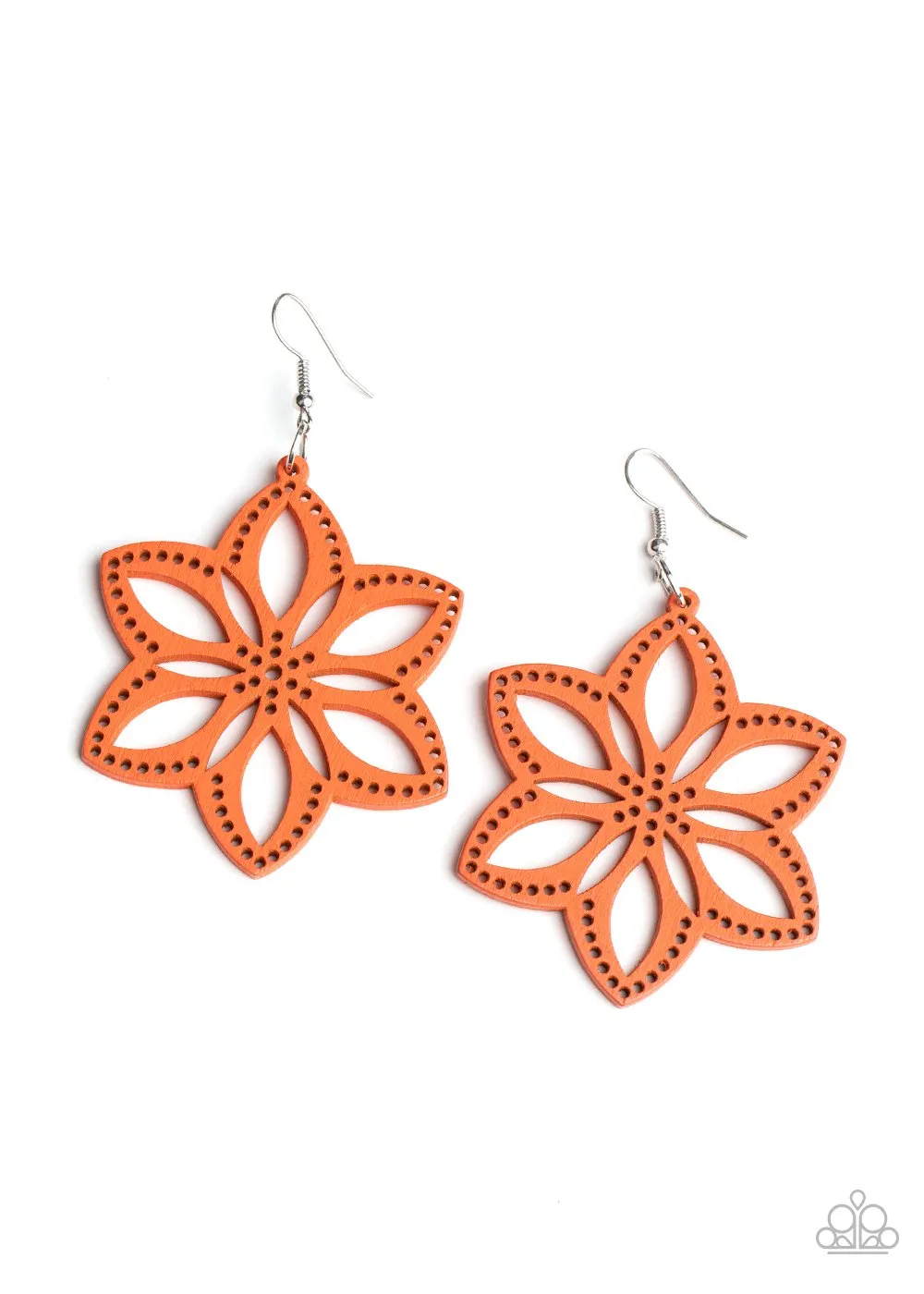 Paparazzi Earrings - Bahama Blossoms - Orange